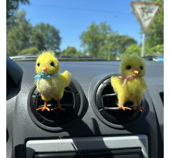 Classic chick air vent clip Chicken lover gift Farm animal car decor