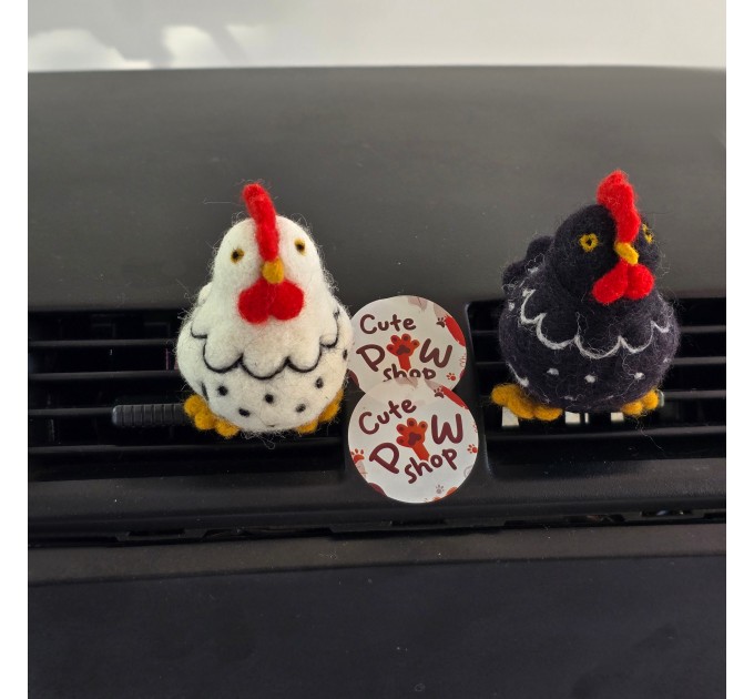 Chicken with ornaments air vent clip