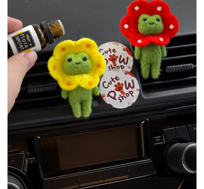 Froggy flower Air Vent Clip