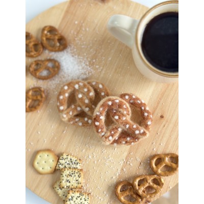 Pretzel with salt sprinkles air vent clip