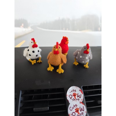 Chickens with legs car dashboard