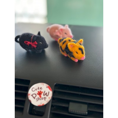 Cute pigs with bows car dashboard