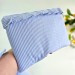 Blue striped laptop sleeve with ruffles