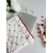 Cherry print laptop sleeve with ruffles