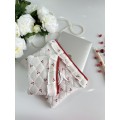 Cherry print laptop sleeve with ruffles