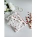 Cherry print laptop sleeve with ruffles