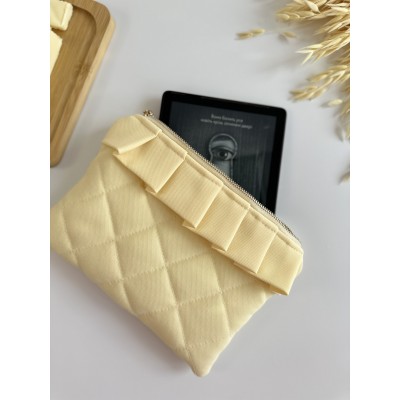 Butter yellow ruffle E-reader sleeve
