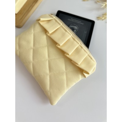 Butter yellow ruffle E-reader sleeve