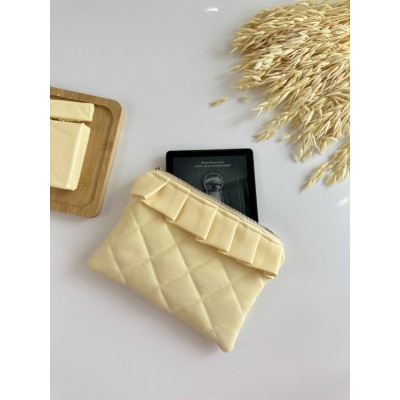 Butter yellow ruffle E-reader sleeve