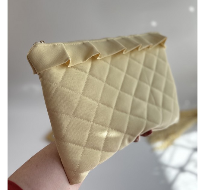 Butter yellow ruffle laptop sleeve