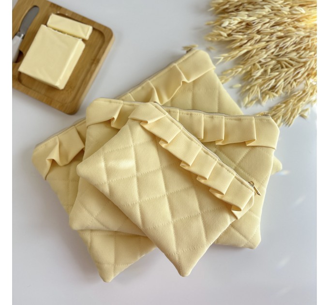 Butter yellow ruffle tablet sleeve