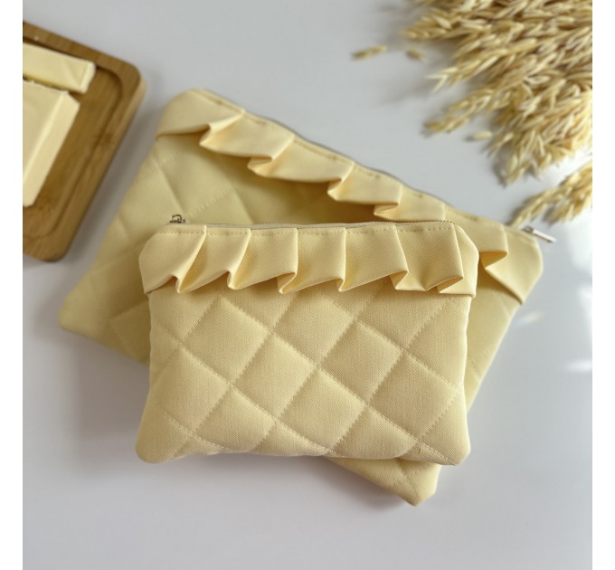 Butter yellow ruffle tablet sleeve