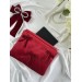 Red velvet E-reader sleeve with bows