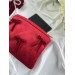Red velvet E-reader sleeve with bows
