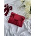 Red velvet E-reader sleeve with bows