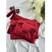 Red velvet E-reader sleeve with bows