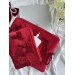 Red velvet laptop sleeve with bows