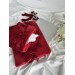 Red velvet laptop sleeve with bows