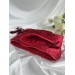 Red velvet laptop sleeve with bows