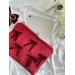Red velvet tablet sleeve with bows