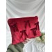 Red velvet tablet sleeve with bows