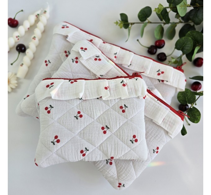 Tablet sleeve with cherries and ruffles