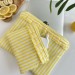 Yellow striped laptop sleeve with ruffles