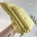 Yellow striped tablet sleeve with ruffles