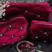 Large Burgundy Goth Cosmetic Bag