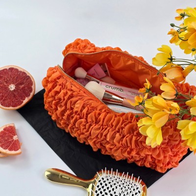 Large Grapefruit Orange Cosmetic Bag