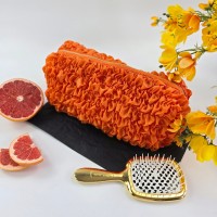 Large Grapefruit Orange Cosmetic Bag
