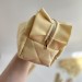 Large butter yellow cosmetic bag with ruffles