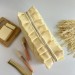 Large butter yellow cosmetic bag with ruffles