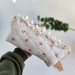 Large cherries cosmetic bag with ruffles