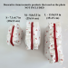 Large cherries cosmetic bag with ruffles