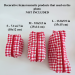 Large red gingham cosmetic bag with ruffles