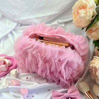 Medium Pink Dollette Cosmetic Bag 