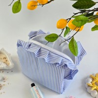 Medium Sea Vibe Cosmetic Bag with Ruffles