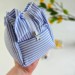 Medium Sea Vibe Cosmetic Bag with Ruffles
