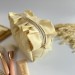 Medium butter yellow cosmetic bag with ruffles