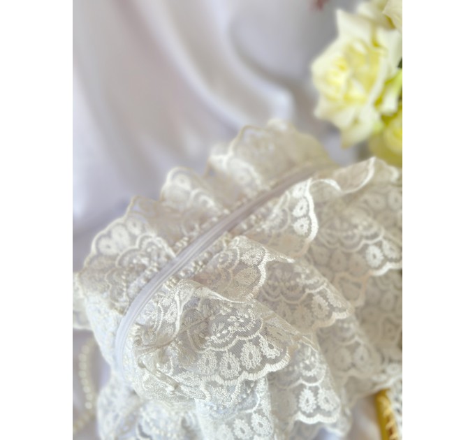 Medium lace rococo cosmetic bag