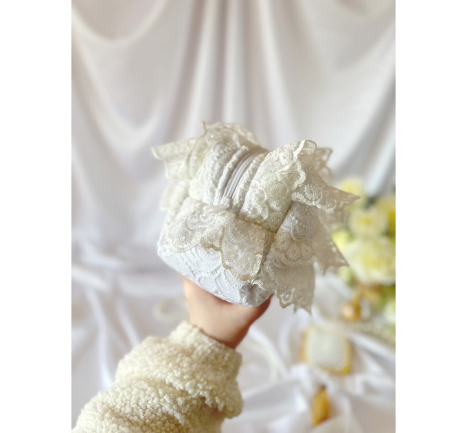 Medium lace rococo cosmetic bag
