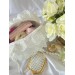 Medium lace rococo cosmetic bag