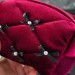 Small Burgundy Goth Cosmetic Bag