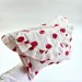 Strawberry book sleeve with ruffles and magnetic closure