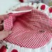 Strawberry book sleeve with ruffles and magnetic closure