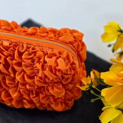 Small Grapefruit Orange Cosmetic Bag