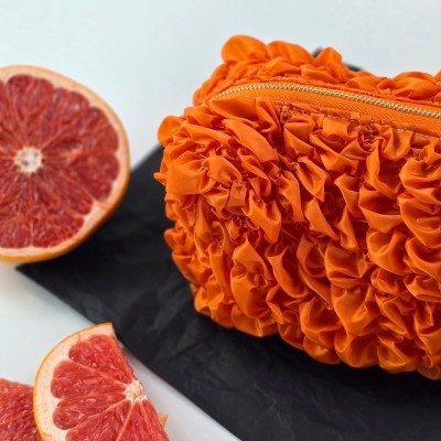 Small Grapefruit Orange Cosmetic Bag