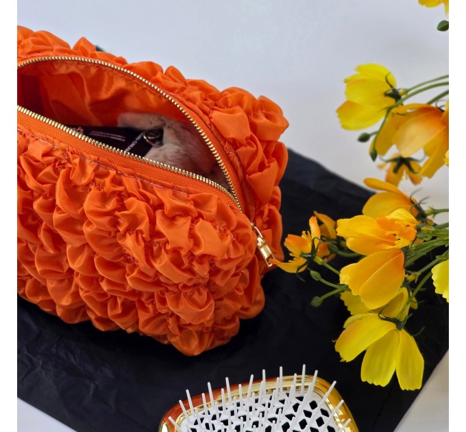 Small Grapefruit Orange Cosmetic Bag