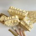 Small butter yellow cosmetic bag with ruffles